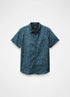 Lost Sol Printed Short Sleeve Shirt- Grey Blue Cracked Earth